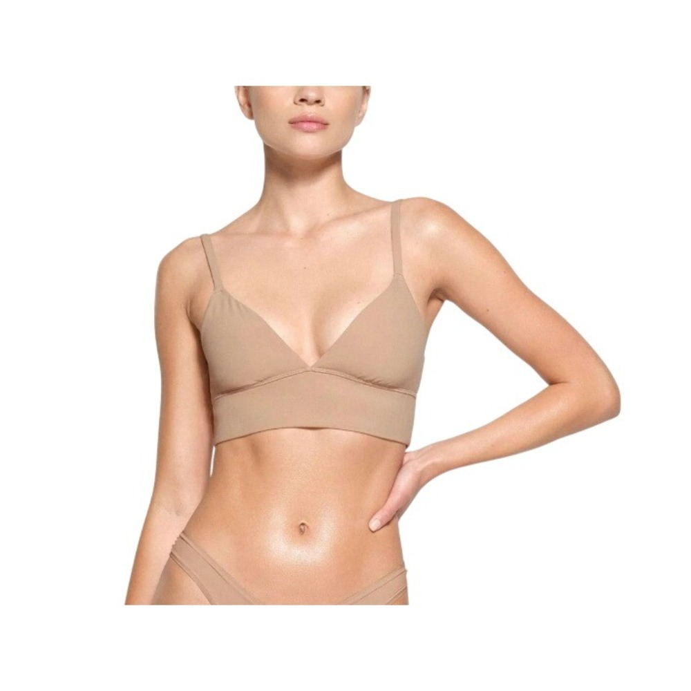 Skims Fits Everybody Triangle Longline Bralette Clay BR-TRI-4629 2X - Picture 4 of 4